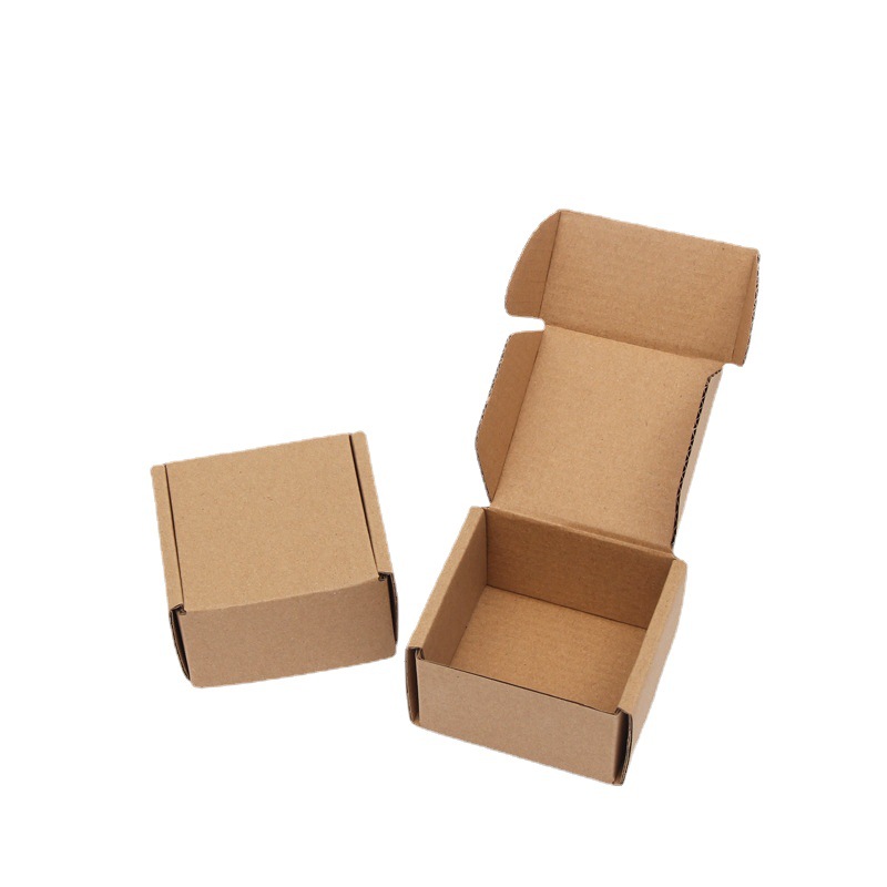 20Pcs 미니 종이 상자 메일러 쥬얼리에 대 한 자연 크 래 프 트 선물 상자 Thicken 3 레이어 골 판지 상자 작은 판지 배송 패키지
